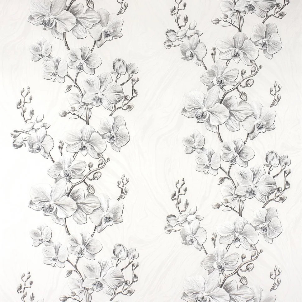 Обои МаякПринт арт.4267-1 (7Э) виниловые горячего тиснение на флизелиновой основе 1,06*10,05м Орхидея декор