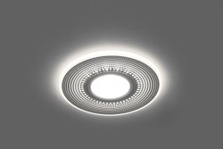 Светильник точечный Feron CD950 со светодиодной подсветкой 15LED*2835 SMD 4000K, MR16 50W G5.3,белый матовый, хром, с драйвером в комплекте