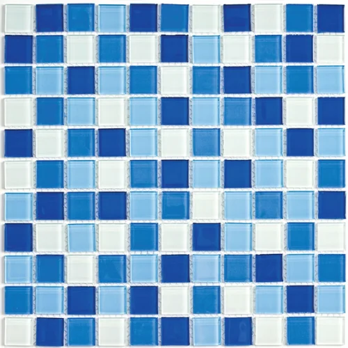Мозайка Bonaparte Blue wave-3 стеклянная 30*30 (размер чипа 25*25)