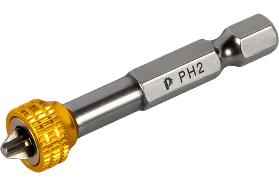 Бита отверточная PH-2 х 50 мм (2 шт) с магнитным кольцом ПРАКТИКА &quot;Профи&quot; , блистер