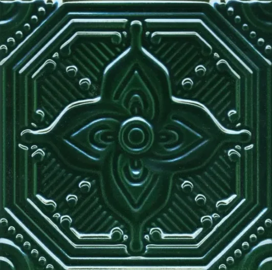Керамогранит KERAMA MARAZZI Декор Салинас зеленый глянцевый 15x15x0,69мм арт.SSA003