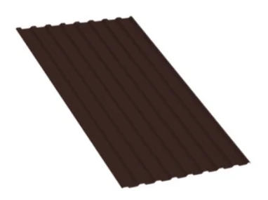 Профнастил МП-20-R, 0.4 мм, PE, RAL 8017 (шоколад) 1.15 * 2.3 м.п. (Дисконт)