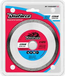 Диск алмазный несегментный 125х22.23х6х1,1мм DIAFORCE CERAM ULTRA SLIM ультра-тонкий влажный рез