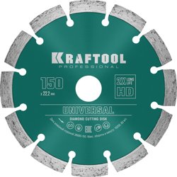 Диск алмазный сегментный 150 мм (22.2 мм, 10х2.4мм) KRAFTOOL LASER-UNIVERSAL