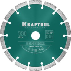 Диск алмазный сегментный 180х22.2х10х2.6мм KRAFTOOL LASER-UNIVERSAL