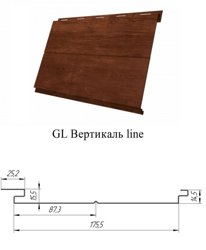 М/Сайдинг Print **, М-2 - LINE, толщина 0.45мм, размер 0,2*м2