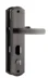 Ручка дверная на планке Нора-М 200-68 мм STD левая матовый хром/черный никель