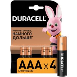 Элемент питания Duracell LR03-4BL BASIC NEW (уп. 4шт)