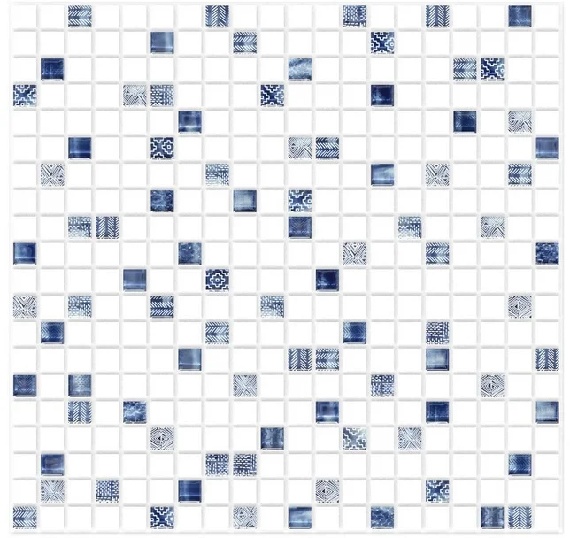 Панель листовая ПВХ самоклеящаяся «Эффект» мозаика «Северное сияние» 474х474 (пленка 0,3мм) Регул