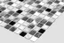 Панель листовая ПВХ «Бюджет» мозаика "Мрамор черно-белый" 957х480 (пленка 0,3мм) Регул