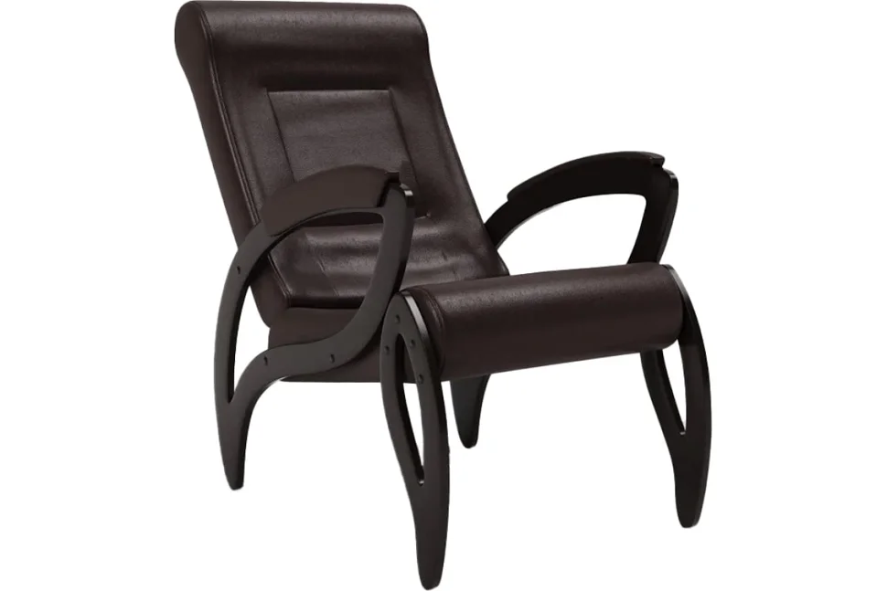 Кресло для отдыха 20, обивка - Экокожа: Венге, каркас черный, арт.20-К-В