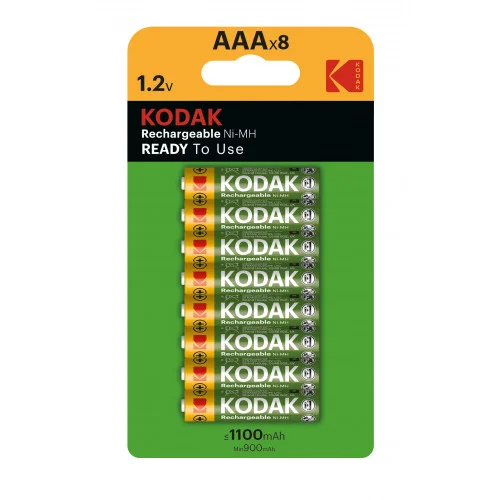 Аккумуляторная батарея Kodak NiMH (никель-металлгидридные) HR03-8BL 1100mAh (уп. 8шт)