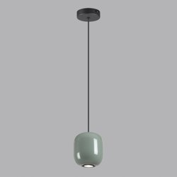 Подвес 5053/1C PENDANT ODL24 311 черный/зеленый/металл GU10 LED 4W OVALI