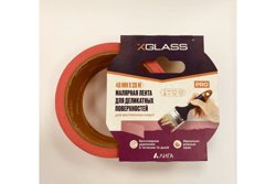 Лента малярная для деликатных поверхностей (бумага Washi) розовая, X-GLASS 48мм х 25м