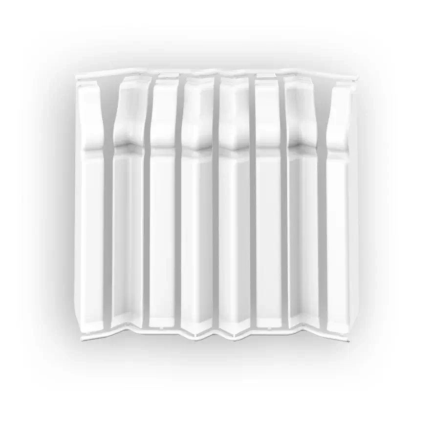 Накладки для плинтуса фигурного 80мм &quot;Идеал Дюра&quot; (2 набора из 8 эл. во флоупаке), 001 Белый