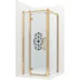 Ограждение душевое Ambassador Royal 18015307-L 100х100х200, без поддона, стекло прозрачное (8 мм), профиль золото
