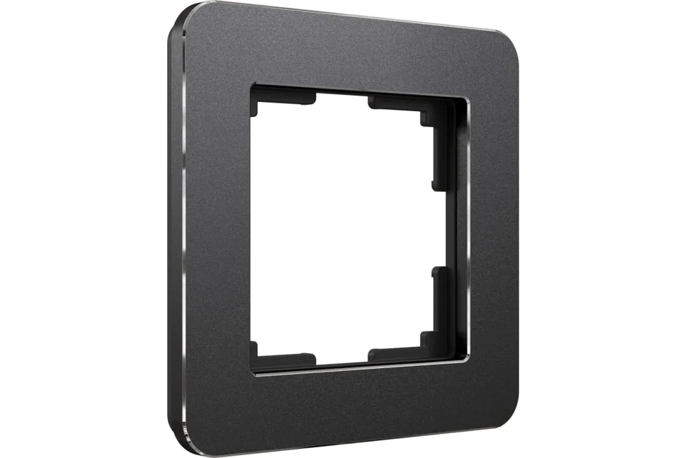 Рамка 1-местная Werkel Platinum, черный алюминий, W0012608