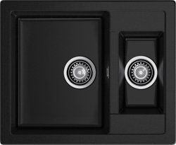 Мойка композитная GRANFEST Quadro 610х500 Чёрный с секцией для разморозки
