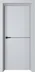 Дверь ДВЕРИ ГУД POLLY -1 SoftTouch Софт серый, AL черный молдинг (AL черная кромка, с замком) 60