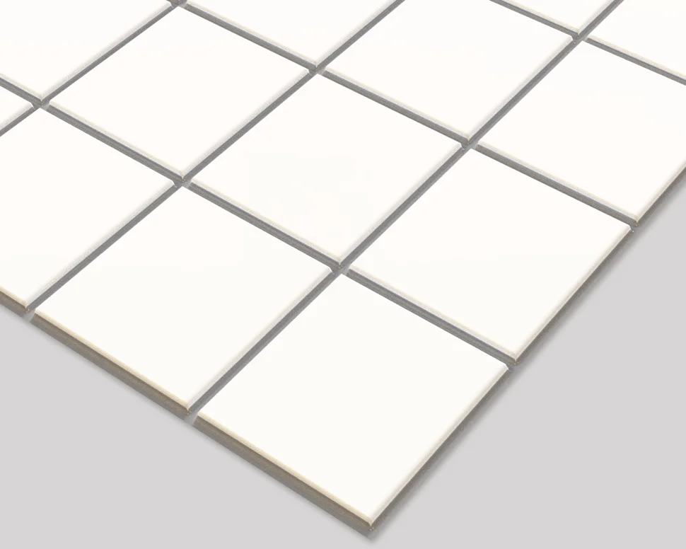 Панель листовая ПВХ «Бюджет» плитка Квадрат белый 954х478 (пленка 0,3мм) Регул
