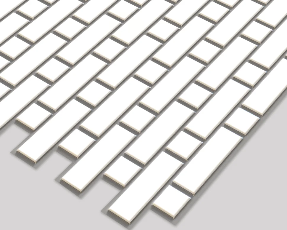 Панель листовая ПВХ «Бюджет» плитка Прованс белый 948х480 (пленка 0,3мм) Регул