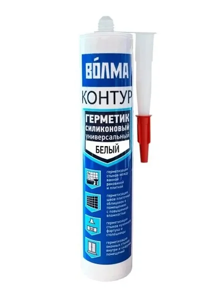 Герметик силиконовый ВОЛМА-Контур эластичный прозрачный 290 мл