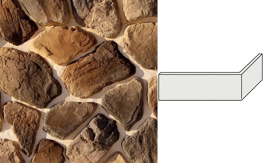 Камень облицовочный White Hills Хантли угловой без шва, арт.606-45