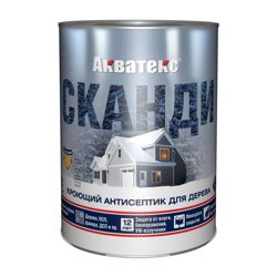 Антисептик кроющий для дерева Акватекс СКАНДИ лакрица 0,75л (пласт.)