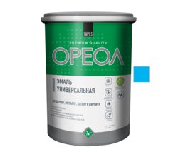 Эмаль ОРЕОЛ акриловая глянцевая голубая 1 кг