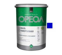 Эмаль ОРЕОЛ акриловая глянцевая синяя 1 кг