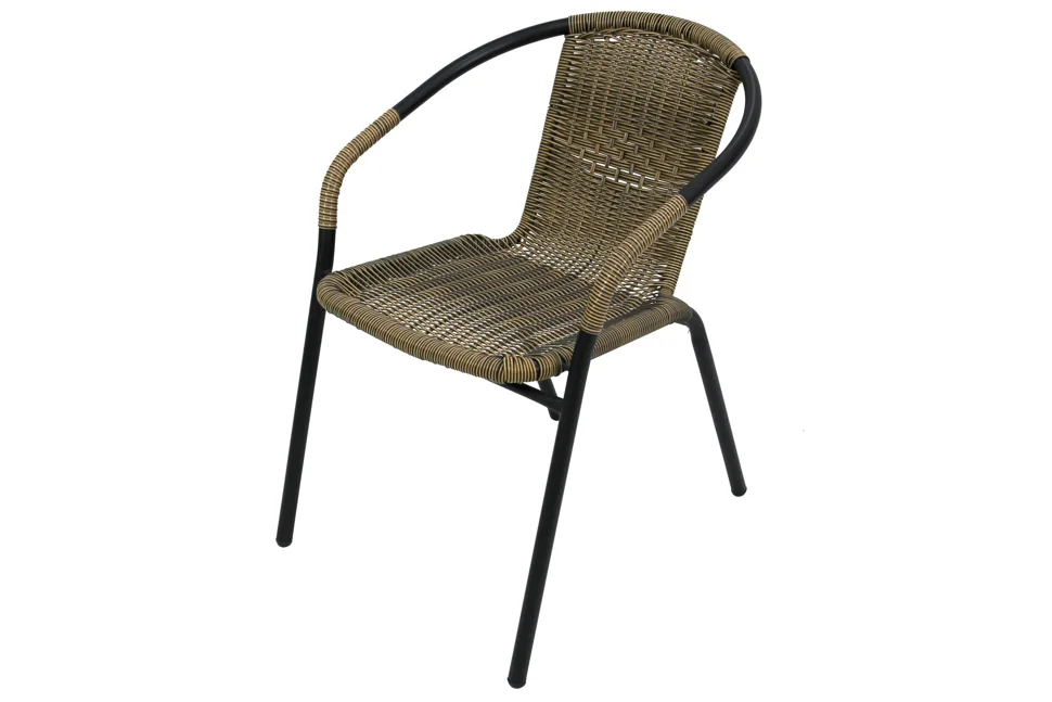 Кресло BISTRO коричневый пластик/черный металл