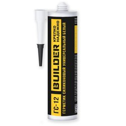 Герметик силиконовый универсальный белый BUILDER ГС-12 260 мл
