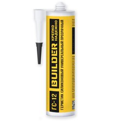 Герметик силиконовый универсальный прозрачный BUILDER ГС-12 260 мл