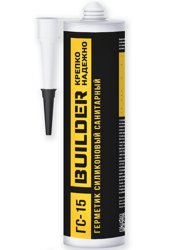 Герметик силиконовый санитарный прозрачный BUILDER ГС-15 260 мл