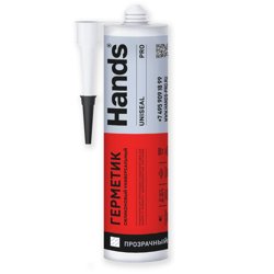 Герметик силиконовый универсальный прозрачный Hands Uniseal PRO 280 мл