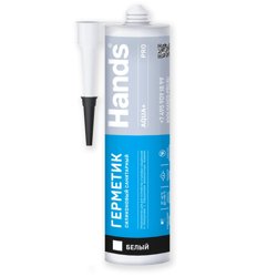 Герметик силиконовый санитарный белый Hands AQUA+ PRO 280 мл
