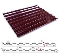 Профнастил С-20(Тип), 0.4 мм, PE двухсторон RAL ** Stynergy, 1.15 * м2