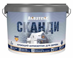 Антисептик кроющий для дерева Акватекс СКАНДИ графит 9 л