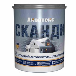 Антисептик кроющий для дерева Акватекс СКАНДИ графит 0,75л