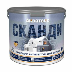 Антисептик кроющий для дерева Акватекс СКАНДИ графит 2,5 л