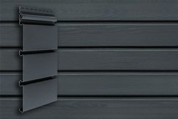 Сайдинг акриловый GL "Архитектурный планкен" графит 0,285х3,0м S=0,74м2