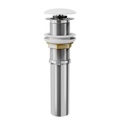 Донный клапан для раковины (умывальника) DK DC9016 1/4" клик-клак, белая крышка