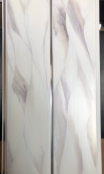 Панель ПВХ 0,24*3м софито/потолочная Мрамор Корсика/хром 2-х секц. 8мм Грин Лайн
