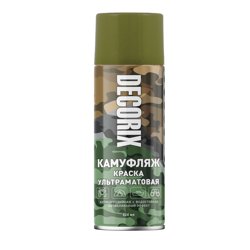 Краска аэрозольная акриловая Decorix оливковый камуфляж матовая 520 мл