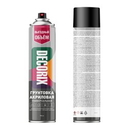 Грунт аэрозольный акриловый Decorix черный 780 мл