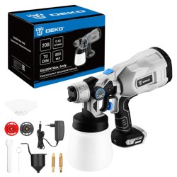 Краскопульт аккумуляторный DEKO SG20DK Max, 20В, 800 мл