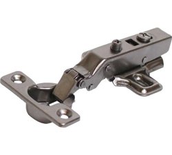 Петля мини мебельная полунакладная с доводчиком STAHIBURO D26 Clip-On, 2шт черная