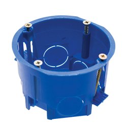 Коробка установочная с лапками для полых стен, синий, Stekker EBX20-02-2