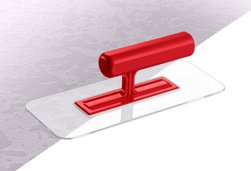 Гладилка штукатурная 220х90 мм, ЗУБР пластиковая, прозрачная, закругленная