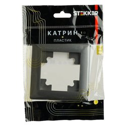Рамка одноместная STEKKER Катрин, графит (PFR00-7001-06)